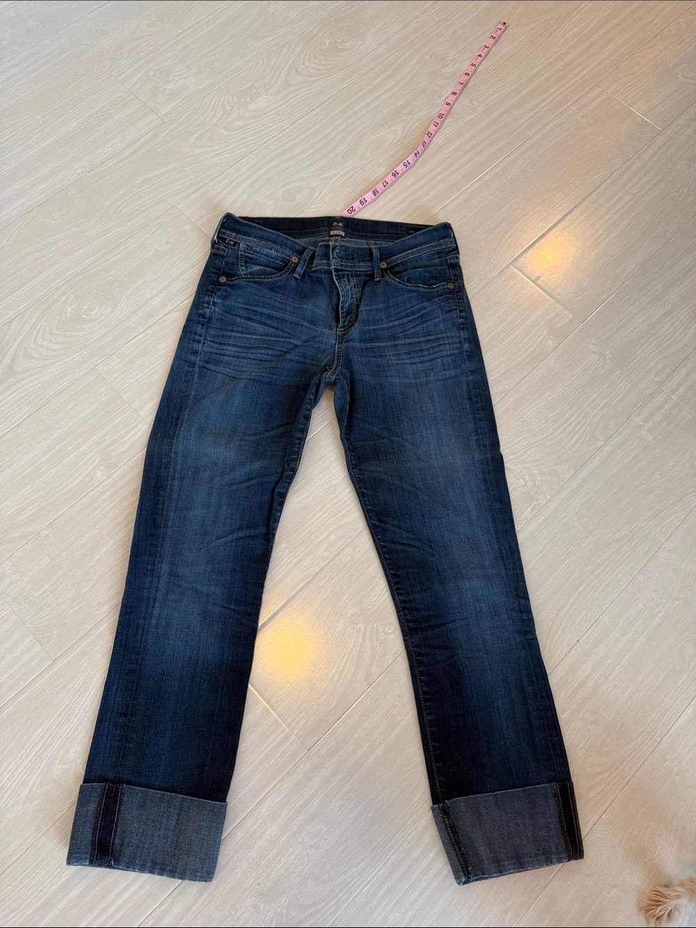 Citizens Of Humanity Dark Blue Cropped Jeans